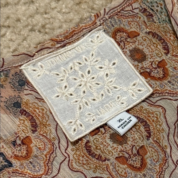 Johnny Was Jade Samahil Peasant Top - Picture 7 of 7